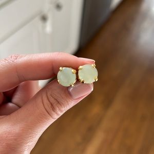 J crew aquamarine colored studs